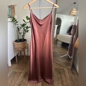 Express Cowl Neck Midi Dress